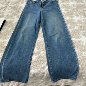 Classic Blue Wide Leg Jeans - Women's Flare & Wide Leg